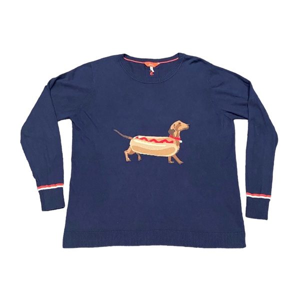 Joules Sweaters Joules Dachshund Doxie Navy Long Sleeve Lightweight